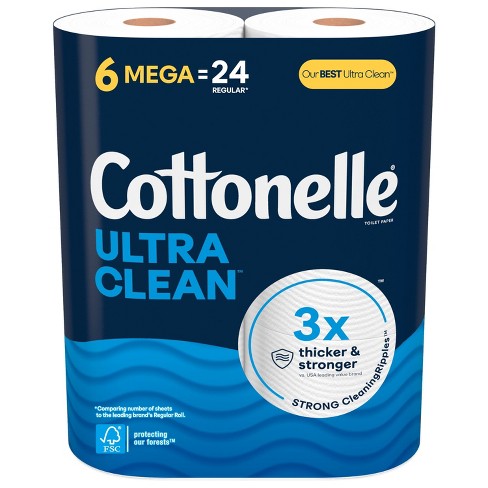 Cottonelle Toilet Paper Ultra Clean 6 Mega Roll