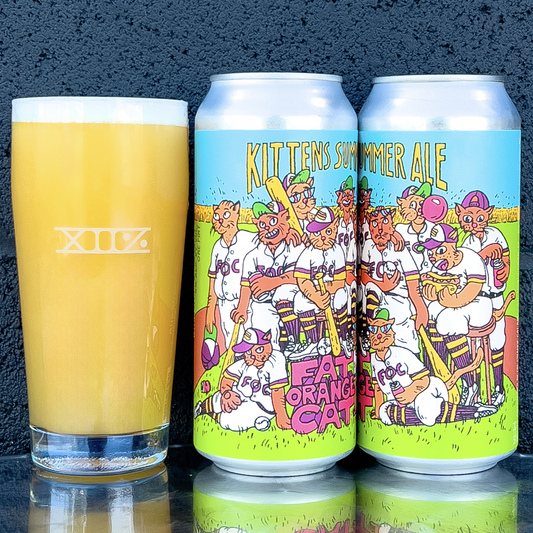 Fat Orange Cat kittens Summer Ale 16oz. Can