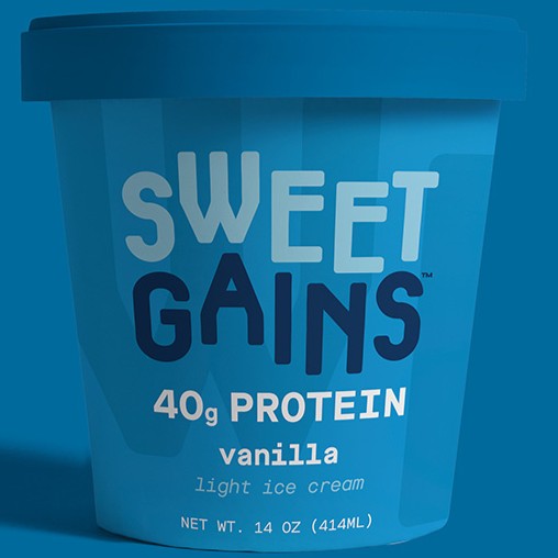 Sweet Gains Vanilla Ice Cream 14oz.