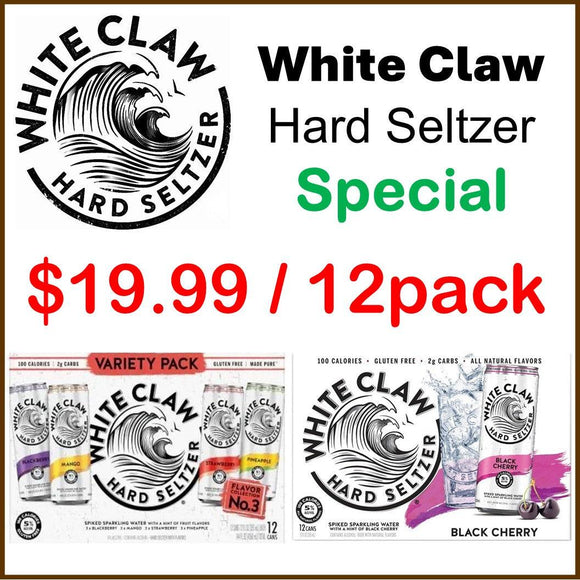 White Claw Hard Seltzer 12Pack Special - East Side Grocery