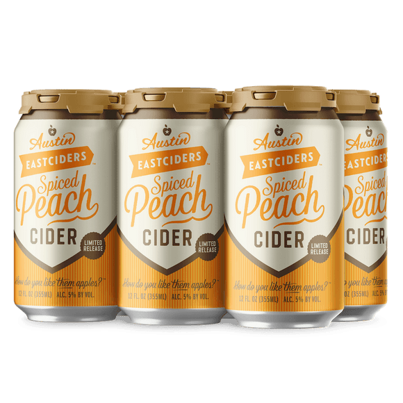 Austin East Cider Spiced Peach 12oz. Can - East Side Grocery