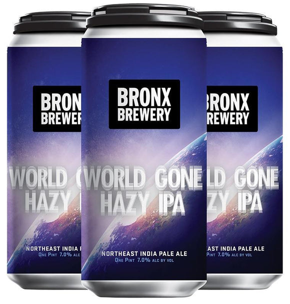 Bronx Brewery World Gone Hazy IPA 16oz. Can - East Side Grocery