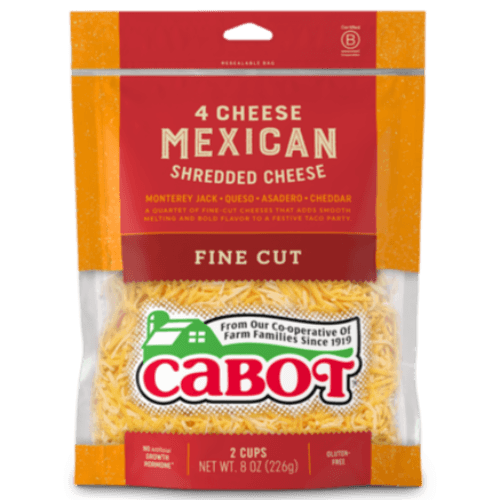 Cabot Shredded Cheese 4 Cheese Mexican 8oz. - East Side Grocery