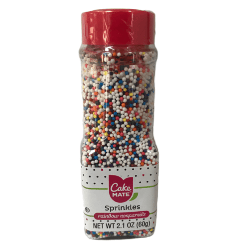 Cake Mate Rainbow Nonpareils Sprinkles 1.75oz. - East Side Grocery