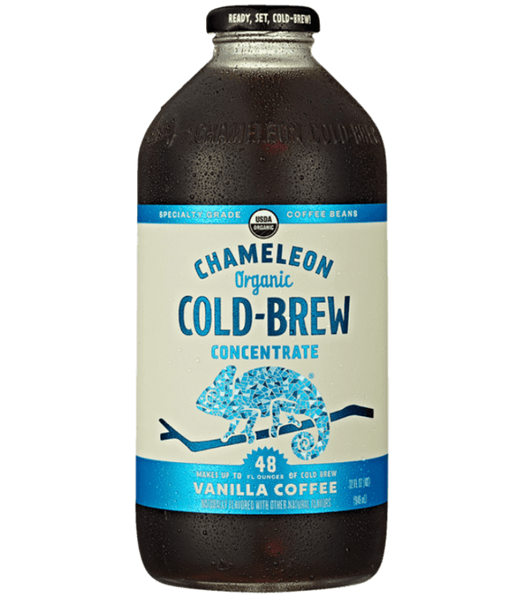 Chameleon Organic Cold Brew Vanilla Coffee Concentrates - 32oz. - East Side Grocery