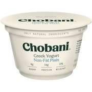 Chobani Greek Yogurt 0% Plain 5.3oz - East Side Grocery