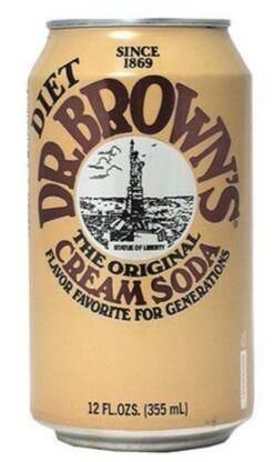 Dr. Brown's Cream Soda Diet 12oz. Can - East Side Grocery