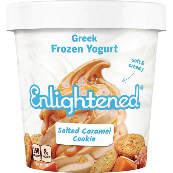Enlightened Greek Frozen Yogurt Salted Caramel Cookie - East Side Grocery