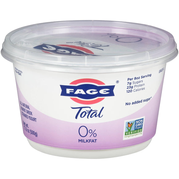 Fage Total Yogurt 0% Plain 17.6oz. - East Side Grocery