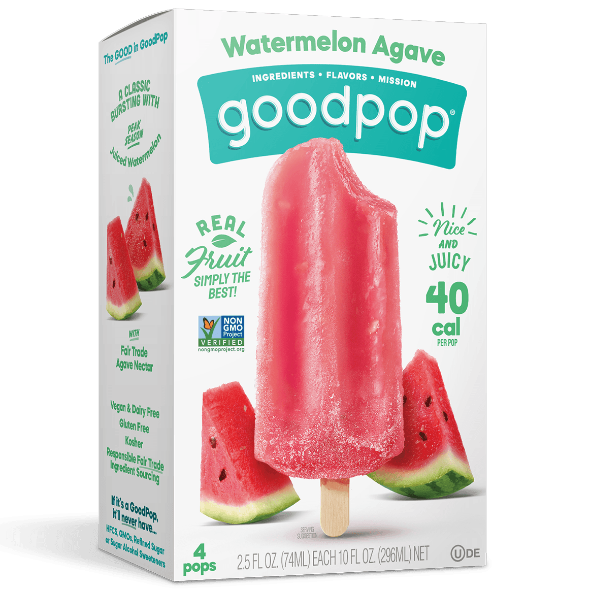 Good Pop Watermelon Agave 4pack - East Side Grocery