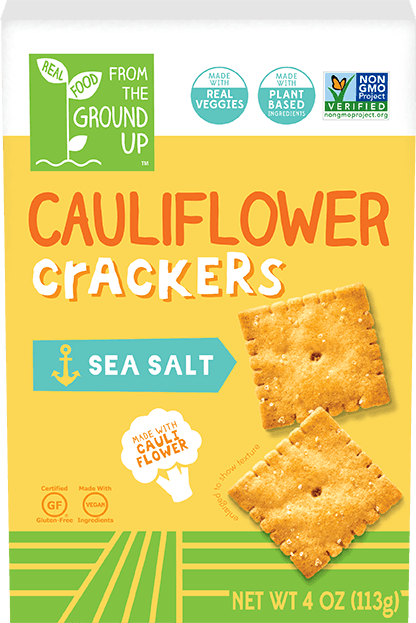 Ground Up Cauliflower Cracker Sea Salt 4oz. - East Side Grocery