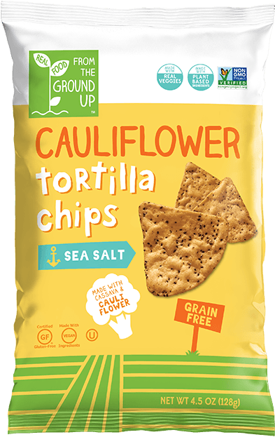 Ground Up Cauliflower Tortilla Chips Sea Salt - 4.5 oz. - East Side Grocery