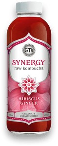 GT'S Synergy Kombucha Hibiscus Ginger 16oz. - East Side Grocery