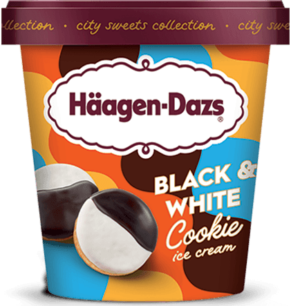 Haagen Dazs Ice Cream Black & White Cookie 14oz. - East Side Grocery