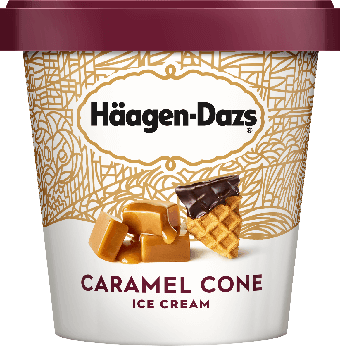 Haagen Dazs Ice Cream Caramel Cone 14oz. - East Side Grocery