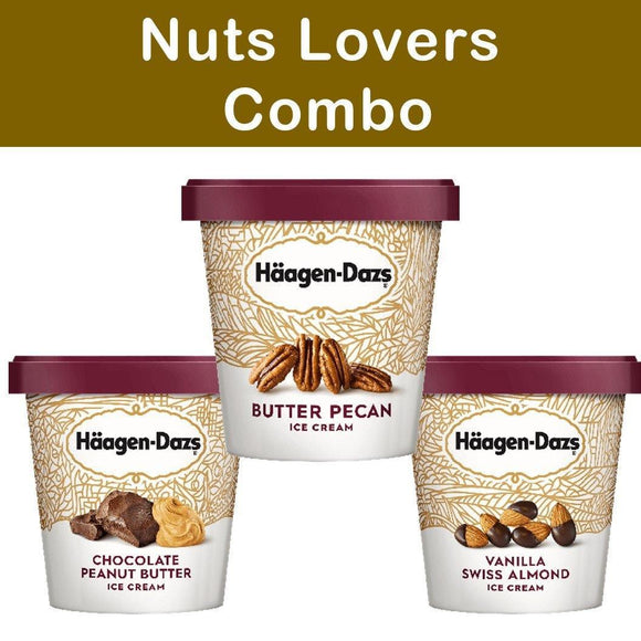 Haagen Dazs Ice Cream Nuts Lovers Combo 3 Pack - East Side Grocery