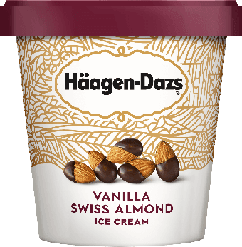 Haagen Dazs Ice Cream Vanilla Swiss Almond 14oz. - East Side Grocery