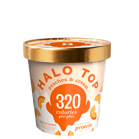 Halo Top Ice Cream Peach & Cream 16oz. - East Side Grocery