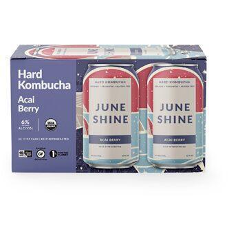 Juneshine Hard Kombucha Acai Berry 12oz. Can - East Side Grocery