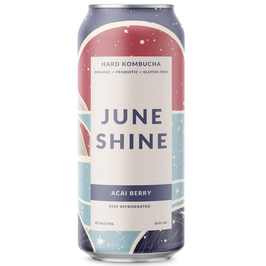 Juneshine Hard Kombucha Acai Berry 16oz. Can - East Side Grocery