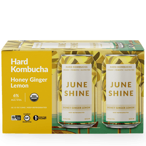 Juneshine Hard Kombucha Honey Lemon Ginger 12oz. Can - East Side Grocery