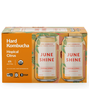Juneshine Hard Kombucha Hopical Citrus 12oz. Can - East Side Grocery