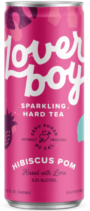 Loverboy Hard Tea Hibiscus Pom 12oz. Can - East Side Grocery