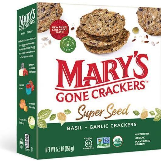 Mary's Gone Crackers Basil & Garlic 5.5oz. - East Side Grocery