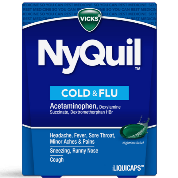 Nyquil LiquiCaps Cold & Flu 16 Count - East Side Grocery