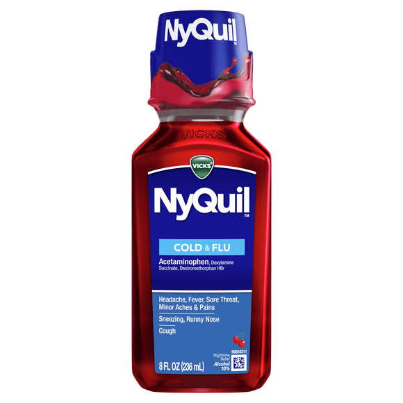 Nyquil Liquid Cherry Cold & Flu 8oz. - East Side Grocery
