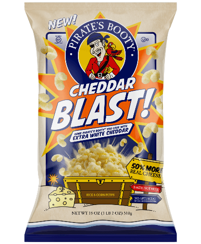 Pirate Brands Pirate's Booty Cheddar Blast - 4 Oz - East Side Grocery