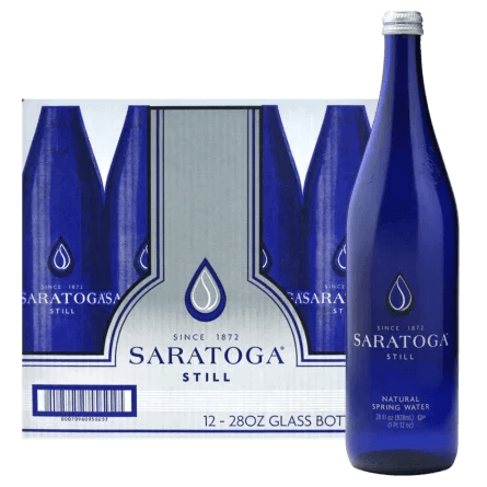 Saratoga Spring Water 28oz. Glass Bottle - East Side Grocery