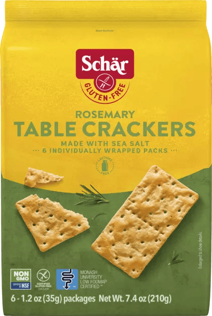 Schar Gluten Free Table Cracker Rosemary 7.4oz. - East Side Grocery