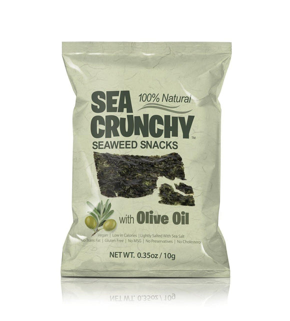 Sea Crunchy Seaweed Snacks Olive Oil 0.35oz. - East Side Grocery