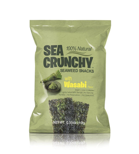 Sea Crunchy Seaweed Snacks Wasabi 0.35oz. - East Side Grocery