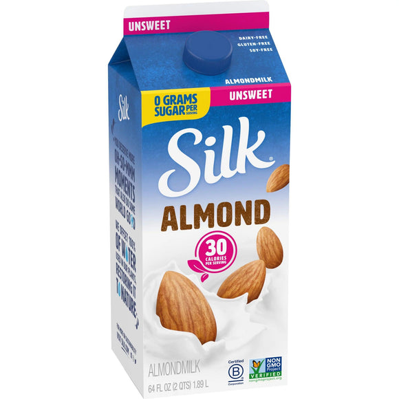 Silk Almond Milk Original Unsweetened - 64oz. - East Side Grocery