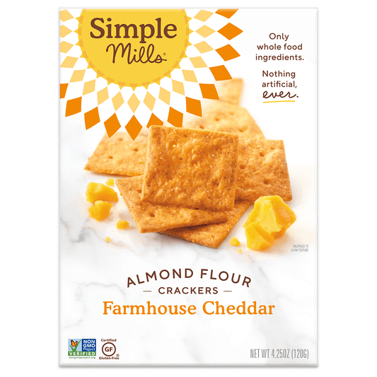 Simple Mill Almond Flour Crackers Farmhouse Cheddar 4.25oz. - East Side Grocery