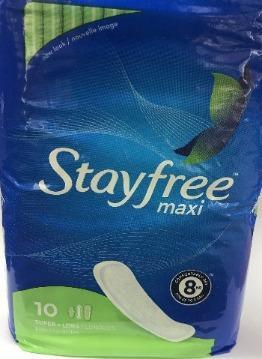 Stayfree Maxi Pads 10ct. - East Side Grocery